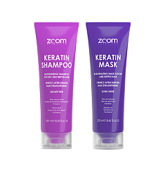 Комплект для домашнего ухода Zoom Keratin Shampoo 250 мл. + Keratin Mask 250 мл.